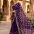 Purple chiffon saree with gota patti jaal work