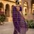 Purple chiffon saree with gota patti jaal work