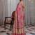 Pink silk saree with gota patti jaal work, peacock motifs & heavy pallu