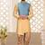 Light beige anghrakha pattern work indo western