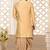 Light beige anghrakha pattern work indo western