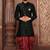 Black anghrakha pattern work indo western