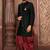 Black anghrakha pattern work indo western