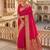 Pink soft banarasi silk fabric saree with natural zari weaving in gala border