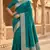 Sea greensoft banarasi silk fabric saree with natural zari weaving in gala border