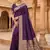 Purple soft banarasi silk fabric saree with natural zari weaving in gala border