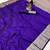 Violet  soft banarasi silk fabric saree with natural zari weaving in gala border