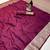 Wine soft banarasi silk fabric saree with natural zari weaving in gala border