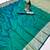 Sea green soft banarasi silk fabric saree with natural zari weaving in gala border