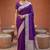 Purple soft banarasi silk fabric saree with natural zari weaving in gala border