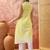 Women yellow cotton embroidery  kurta