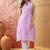 Women lavender cotton embroidery  kurta