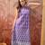 Women purple cotton embroidery  kurta