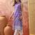 Women purple cotton embroidery  kurta
