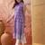Women purple cotton embroidery  kurta