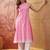 Women pink cotton embroidery  kurta