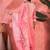 Women pink  pure cotton embroidered kurta set