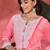 Women pink  pure cotton embroidered kurta set