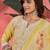 Women yellow  pure cotton embroidered kurta set