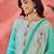 Women sea green  pure cotton embroidered kurta set