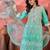 Women sea green  pure cotton embroidered kurta set
