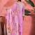 Women purple  pure cotton embroidered kurta set