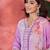 Women purple  pure cotton embroidered kurta set