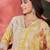 Women yellow  pure cotton embroidered kurta set