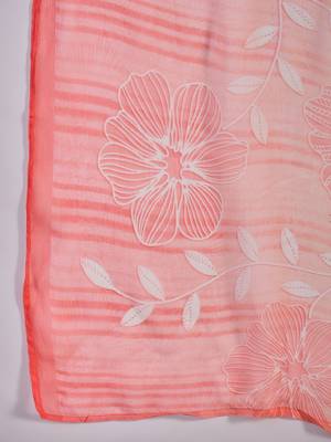 Women peach pure cotton embroidered kurta set 4