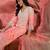 Women peach  pure cotton embroidered kurta set