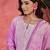 Women purple  pure cotton embroidered kurta set