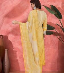 Women mustard  pure cotton embroidered kurta set