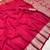 Pink soft banarasi silk fabric saree with natural zari weaving in gala border