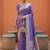 Lavender soft banarasi silk fabric saree with natural zari weaving in gala border