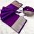 Purple soft banarasi silk fabric saree with natural zari weaving in gala border