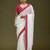 Women white embroidered tissue gold crush saree