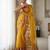 Women yellow embroidered candy crush saree