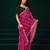 Women rani pink embroidered net saree