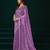 Women lavender embroidered net saree