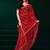Women red embroidered net saree