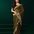 Women mehendi green embroidered net saree