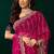 Women rani pink embroidered net saree