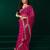 Women rani pink embroidered net saree