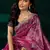 Women pink embroidered net saree