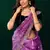 Women lavender embroidered net saree