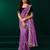 Women lavender embroidered net saree