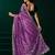 Women lavender embroidered net saree