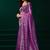 Women lavender embroidered net saree
