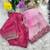 Pink Color embroidery work and sequence border Chiffon Saree