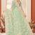 Green sequin zari resham embroidery work net saree sari for women